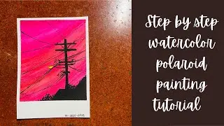 Watercolor Tutorial for beginners I Step by step watercolor polaroid painting tutorial #watercolor