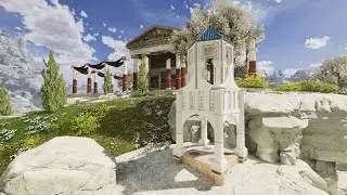 Santorini Tower/Gazebo | Build Tutorial | ARK: Survival Ascended