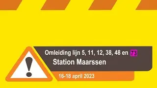 Omleiding | Lijn 5, 11, 12, 38, 48 en 73 | Station Maarssen