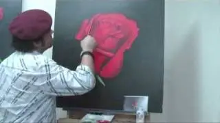 Art Lesson: How to Paint a Rose with a Twist Using Acrylic Paint
