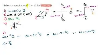 How to Solve Trig Tan Equations with Multiple Angles | Maths Methods