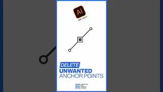 Delete unwanted anchor points in illustrator #shorts #youtubeshorts #illustrator