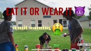 EXTREME EAT IT OR WEAR IT CHALLENGE!!! *vomit warning *