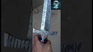 Original Stones Handle Damascus Steel Sword 