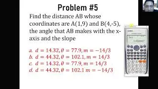 Calculator Techniques - Analytic Geometry (Distance problem and Slope)