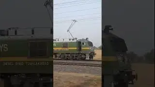 WAG12 WITH DOUBLE STACK CONTAINER INDIAN RAILWAYS#shorts #shortfeeds #viral #viralvideo .