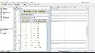 how to create table in java using netbeans