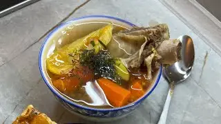 Очень вкусный Шурпа из говядины😍Сиырдың қабырғасынан дәмді тағам