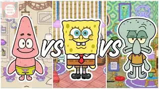 PATRICK VS SPONGEBOB VS SQUIDWARD 🏝️😄 TOCA LIFE WORLD 🌎