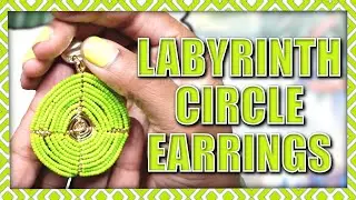 Labyrinth Circle Earrings | Mandala “Dreamcatcher” Earrings