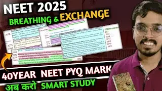 40 Year NEET PYQ HIGHLIGHT 🔥 BREATHING AND EXCHANGE || NEET 2025
