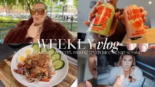weekly vlog...london trip, concert, yap session & making green juice
