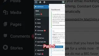 Wordpress dashboard #shortlearning