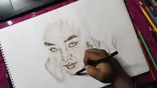 Mesmerizing Girl's Face Drawing | Color Pencil Artwork 🌟