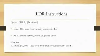 load Instruction(LDR,LDRH,LDRB)