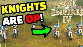 5 Knights VS FOUR players 12 minute Victory in Age of Empires 4