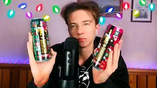 АСМР ДРИНКИНГ ЭНЕРГЕТИКА RUSKING 🥤 ОБЗОР Новогодних вкусов / ASMR Drinking