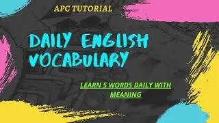 Learn English vocabulary | Lec-10 | Learn words with their meaning | all competitive exams