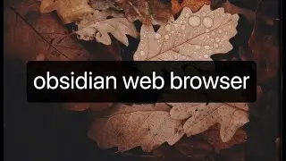 Obsidian web browser plugin showcase