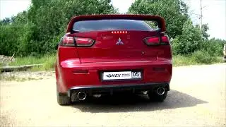 NEX® Mitsubishi Lancer X 2007+. ЭКСКЛЮЗИВ. Глушитель раздвоенный & насадки Ø101 мм. Один из лучших