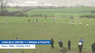 UNDER 18s: Goalkeeper Owen Evans scores winning penalty as nine-man Latics win 5-4 against Carlisle