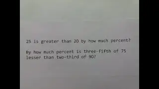 Percentage more or less questions