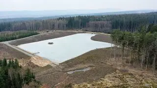 nový lesní rybník na Hradištském potoce