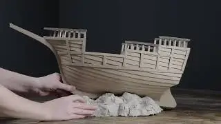 Пиратский корабль из картона