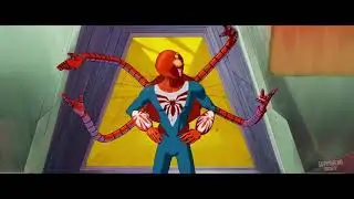 SpiderMan Across the SpiderVerse Clip  Miles gets chased by the other SpiderMen 2023