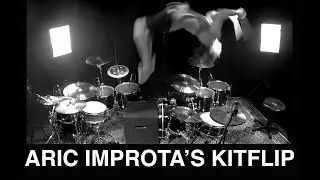 Aric Improta | Kitflip (Backflip Between 2 Drum Kits)
