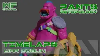 BLENDER - How to RETOPOLOGY? -  IT'S EASY / Timelaps / GNOME PANTS