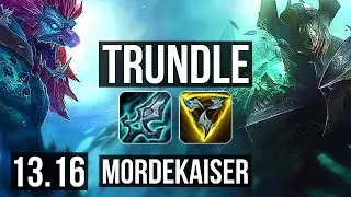 TRUNDLE vs MORDEKAISER (TOP) | 12/0/1, Rank 3 Trundle, 9 solo kills | TR Grandmaster | 13.16