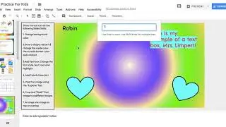 Slides Practice For Kids - Google Slides