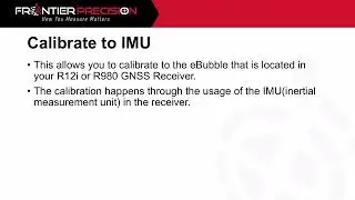 Trimble GNSS E-Bubble Calibration
