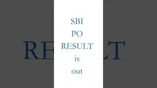 Sbi po result out #sbi #sbipo #sbipo2023 #bankexam #shorts