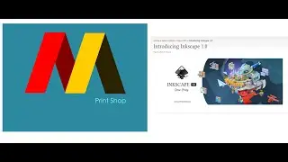 Inkscape  YoutubeTutorial  Print Shop Logo Simple. Beginners Tutorial.Absolute Basic. Inkscape 1.0
