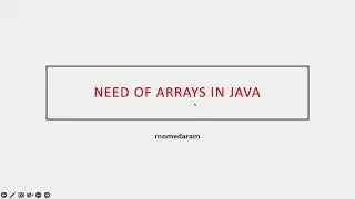 Need of arrays in java || why arrays are required in java