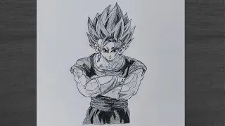 How to Draw Vegito Super Saiyan Blue | Step-by-Step Drawing Tutorial