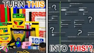 Making music with ONLY SCHOOL SUPPLIES!?