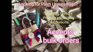 Mini buri Palm Leaf Bags #WeddingFavors #Weddingsouvenirs #giftpackaging