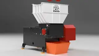 3D анимация работы шредера (физическая 3D симуляция)