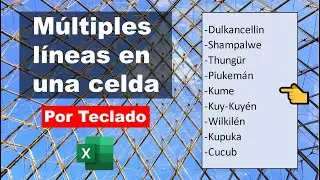 Múltiples líneas en una celda