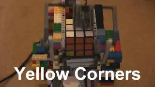 Lego Mindstorms NXT Rubik's Cube Solver - Yellow Corners - Alex Strandberg