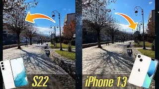COMPARATIVO Galaxy S22 Vs iPHONE 13 - Teste de câmeras e FOTOS de comparação