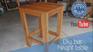 DIY  Cherry Bar Height Table
