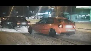 Drifting in city at midnight