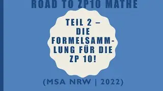 Road to ZP 10 Mathe! - Ein Blick in die Formelsammlung! | Mathe einfach erklärt!