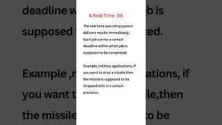 Types of Operating System 