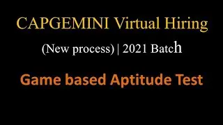 Capgemini game based aptitude test new process