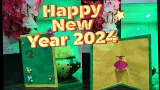 How To Easy New Year greeting card | Easy pop up greeting card | Vihaan creations | New Year
